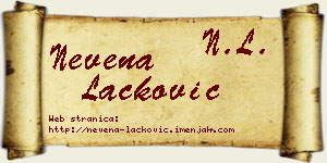 Nevena Lacković vizit kartica